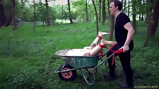 Cute Girl b&period; Added to Kinky Slavery Orgasm